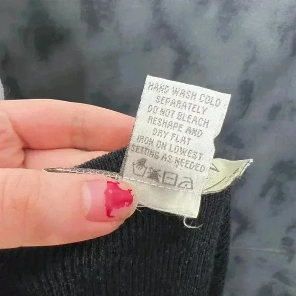 Vintage Norton McNaughton Black and White Houndstooth Zip Up Sweater Size XL - Picture 5 of 6